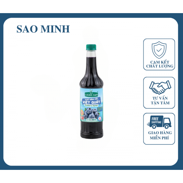 Syrup Golden farm Đậm Đặc Việt Quất 700ml